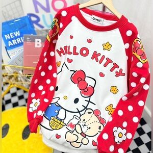 Hello Kitty Red & White Polka Dot Sweatshirt